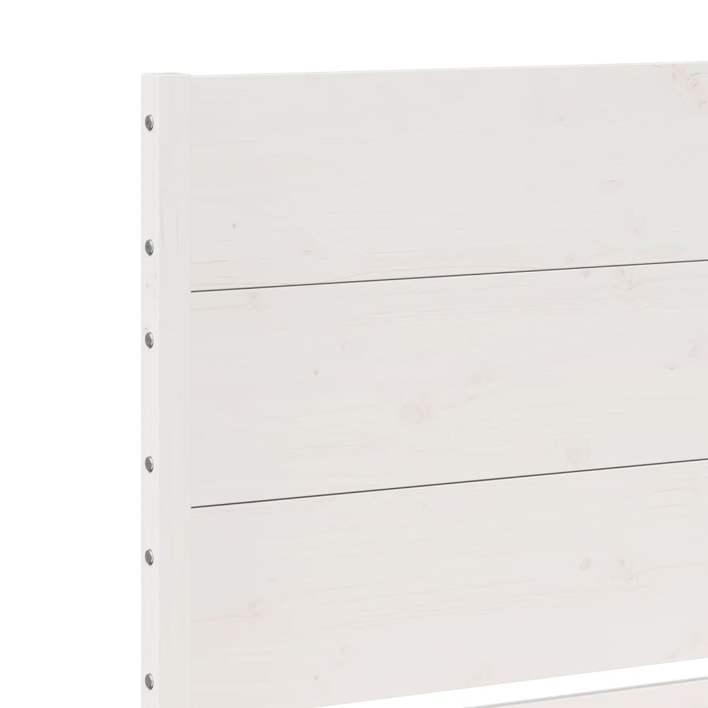 vidaXL Dłuższe łóżko bez materaca, białe, 200x220 cm, lite drewno