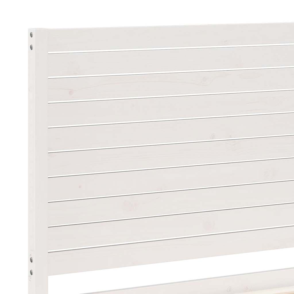 vidaXL Dłuższe łóżko bez materaca, białe, 90x210 cm, lite drewno