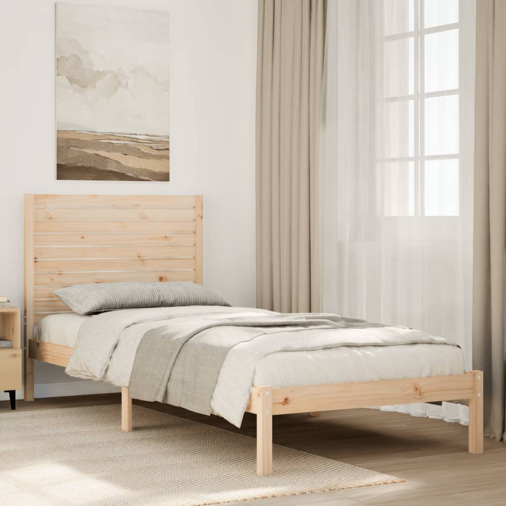 vidaXL Dłuższe łóżko bez materaca, 100x210 cm, lite drewno