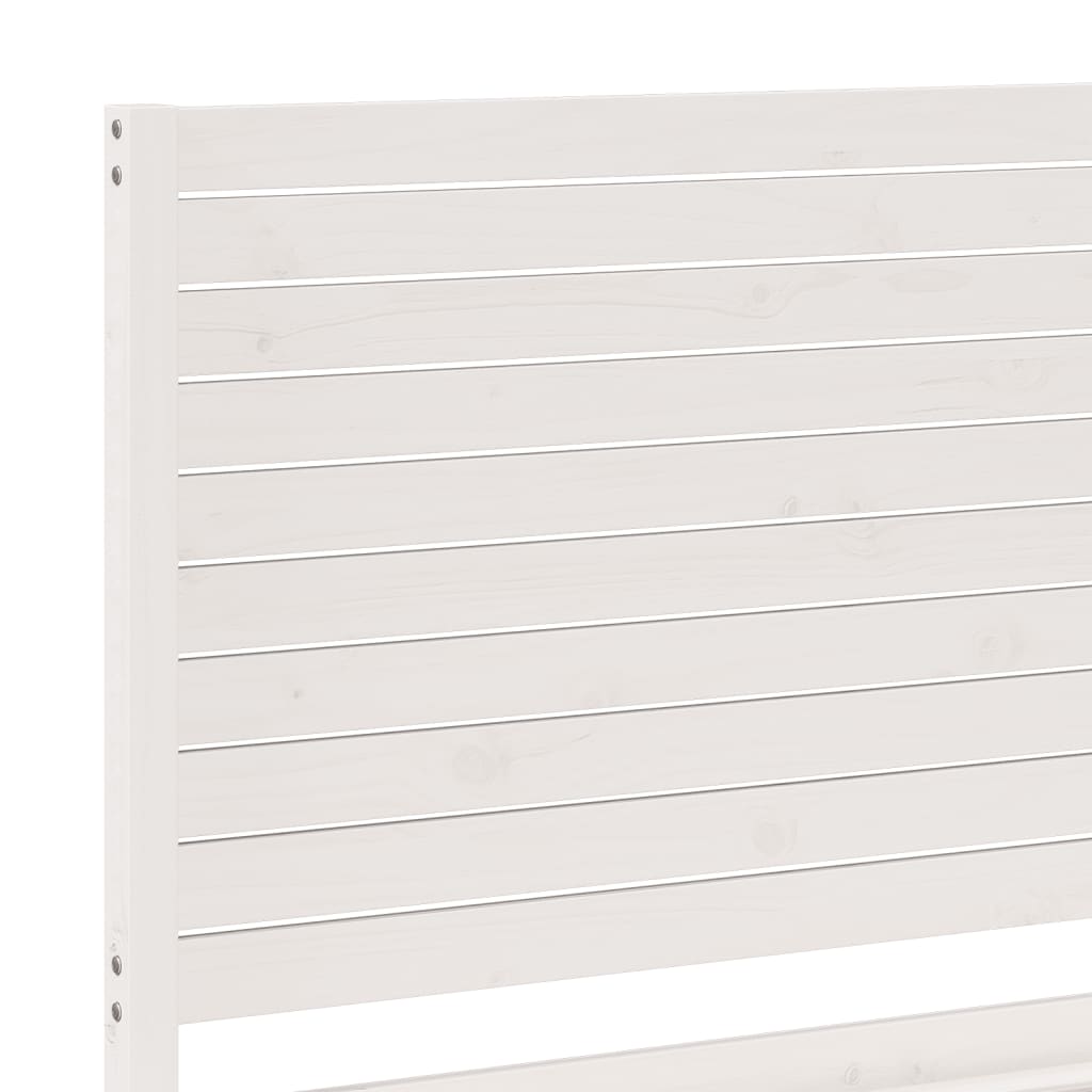 vidaXL Dłuższe łóżko bez materaca, białe, 160x210 cm, lite drewno