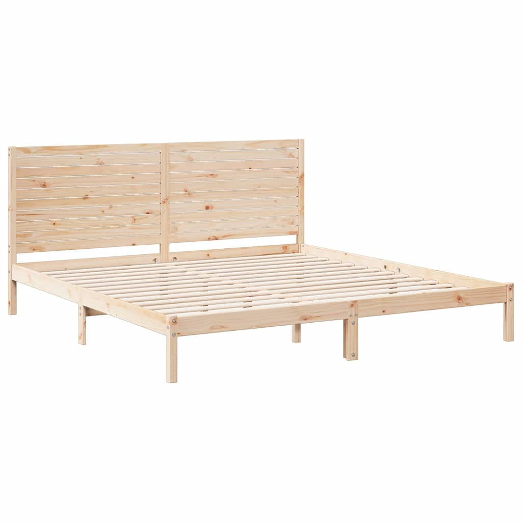 vidaXL Dłuższe łóżko bez materaca, 180x210 cm, lite drewno