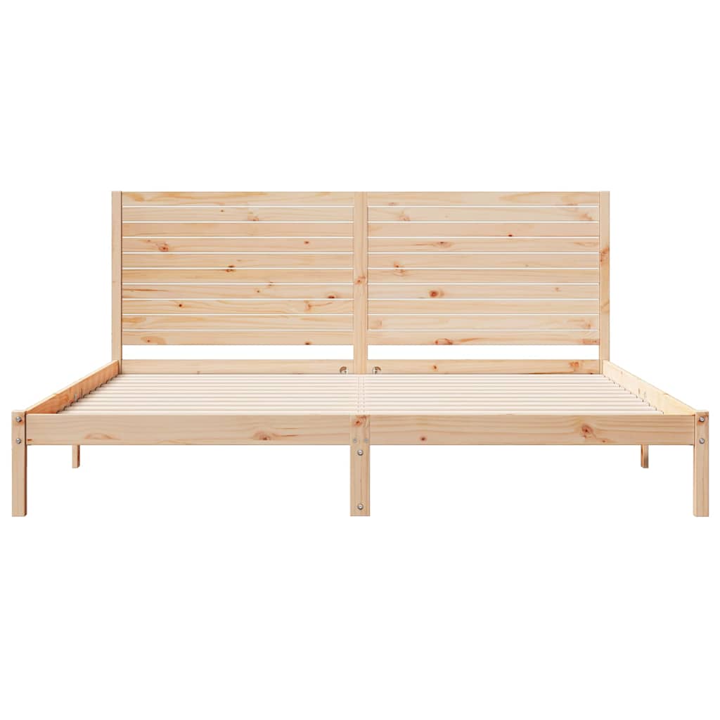vidaXL Dłuższe łóżko bez materaca, 180x210 cm, lite drewno