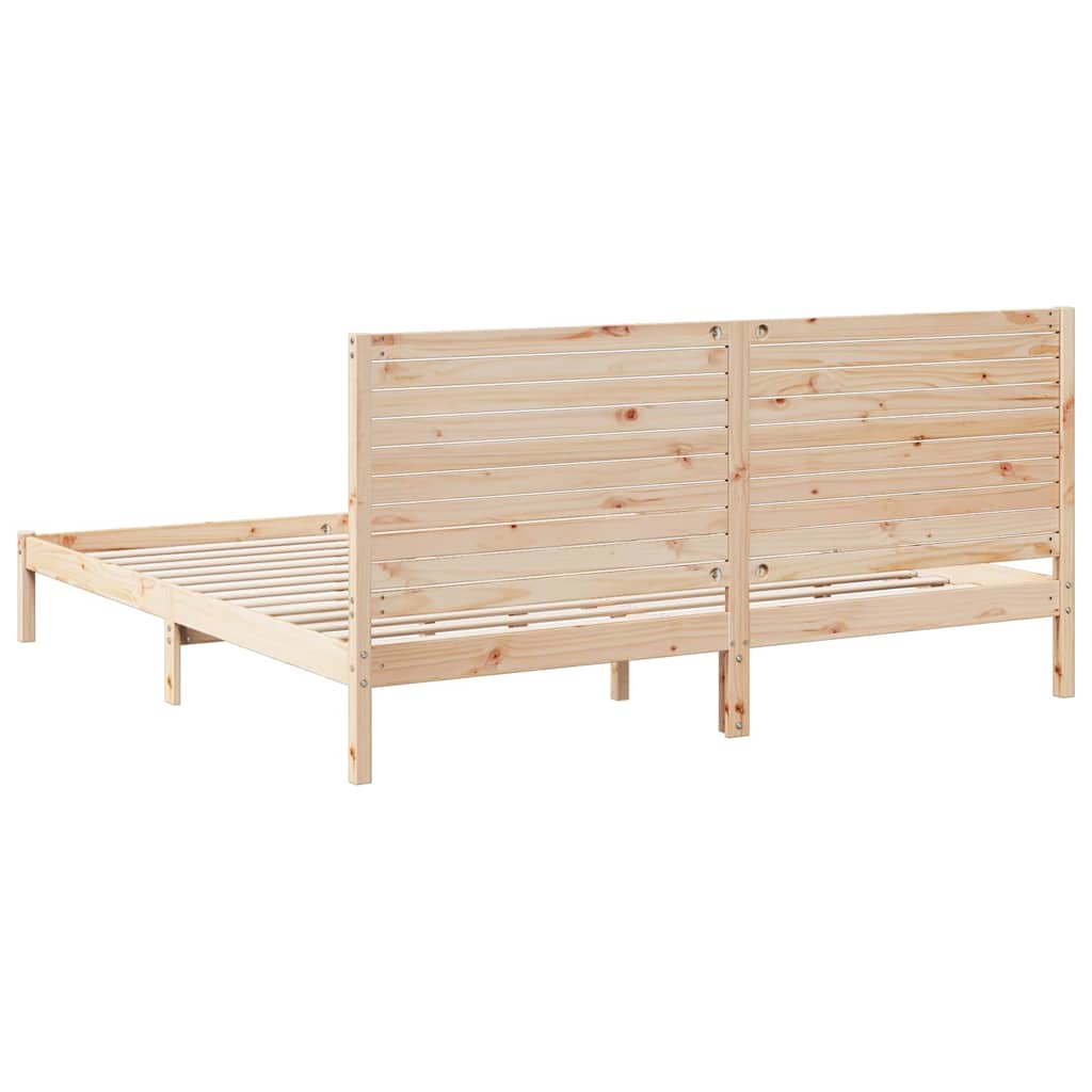 vidaXL Dłuższe łóżko bez materaca, 180x210 cm, lite drewno