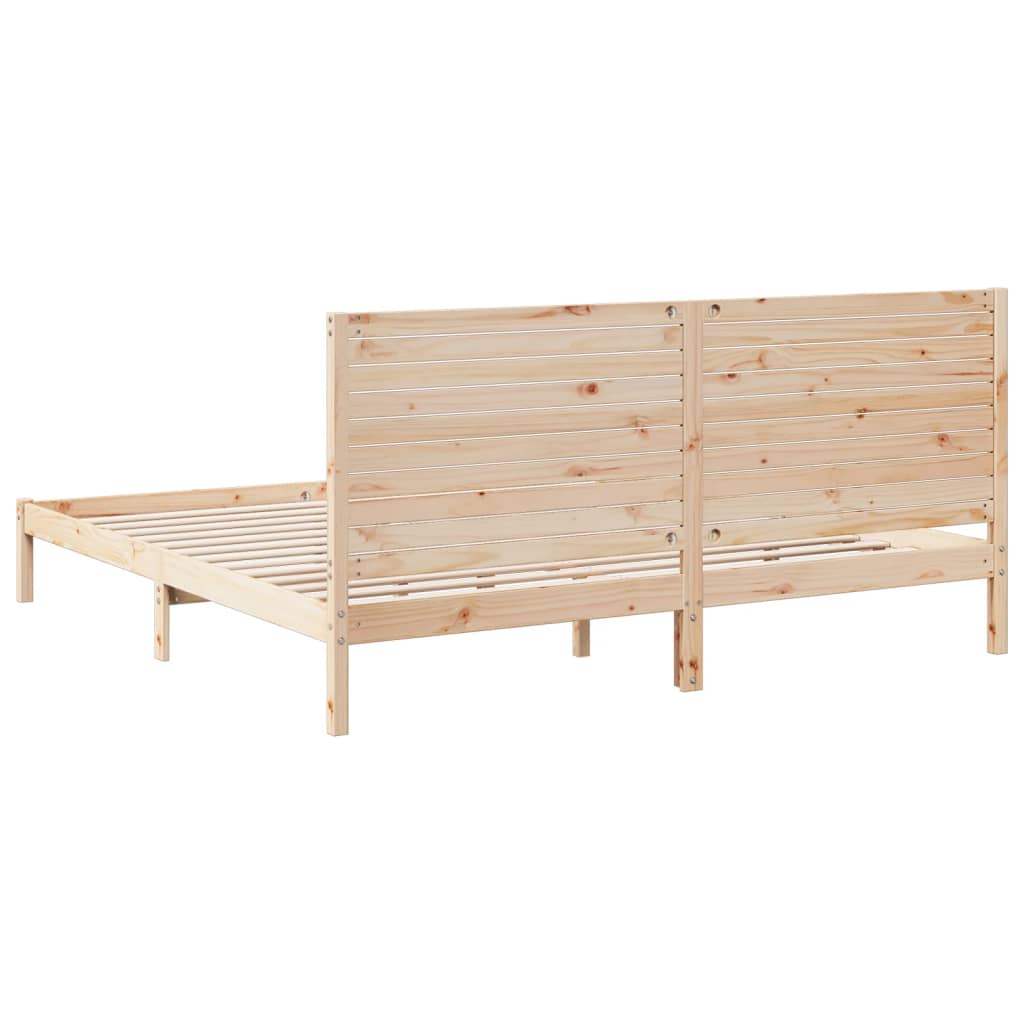 vidaXL Dłuższe łóżko bez materaca, 200x210 cm, lite drewno