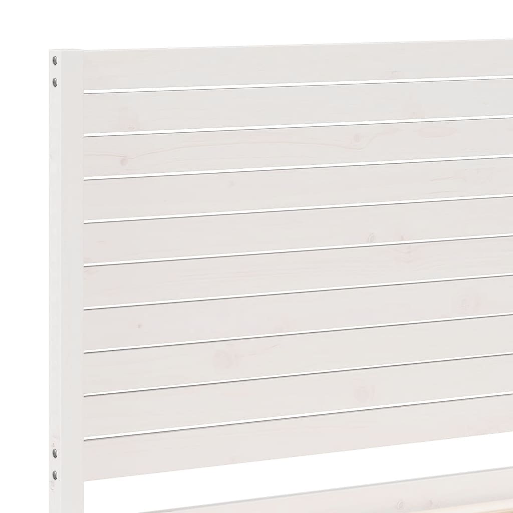vidaXL Dłuższe łóżko bez materaca, białe, 200x210 cm, lite drewno