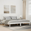 vidaXL Dłuższe łóżko bez materaca, białe, 200x210 cm, lite drewno