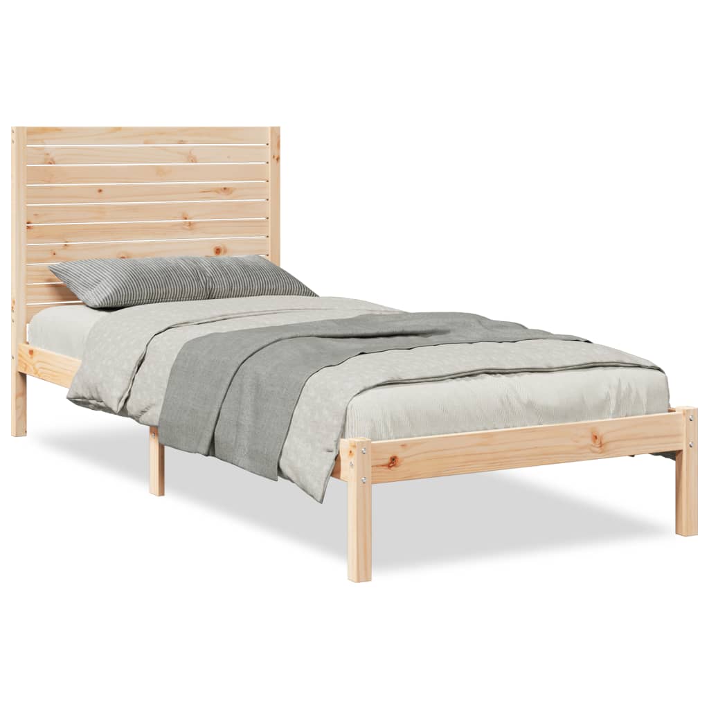 vidaXL Dłuższe łóżko bez materaca, 90x220 cm, lite drewno