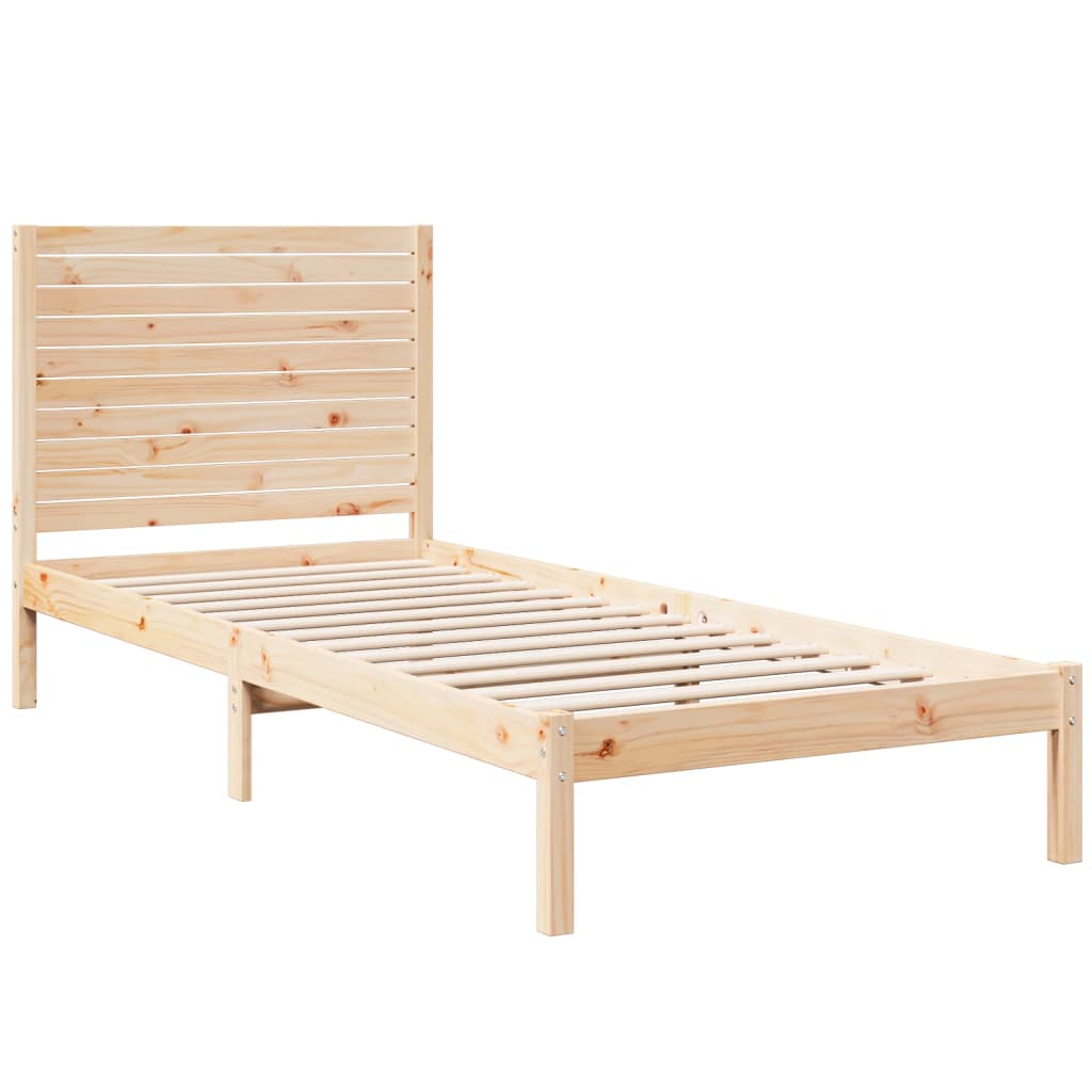 vidaXL Dłuższe łóżko bez materaca, 90x220 cm, lite drewno