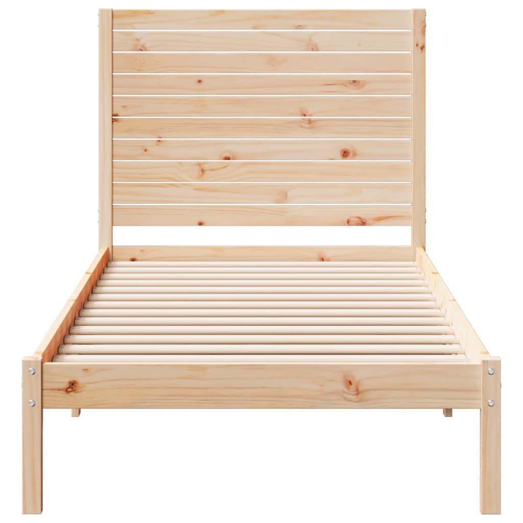 vidaXL Dłuższe łóżko bez materaca, 90x220 cm, lite drewno