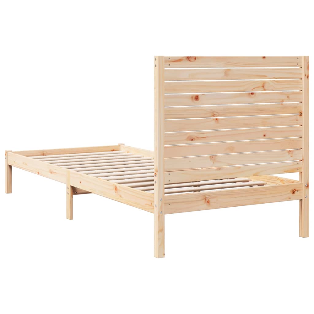 vidaXL Dłuższe łóżko bez materaca, 90x220 cm, lite drewno