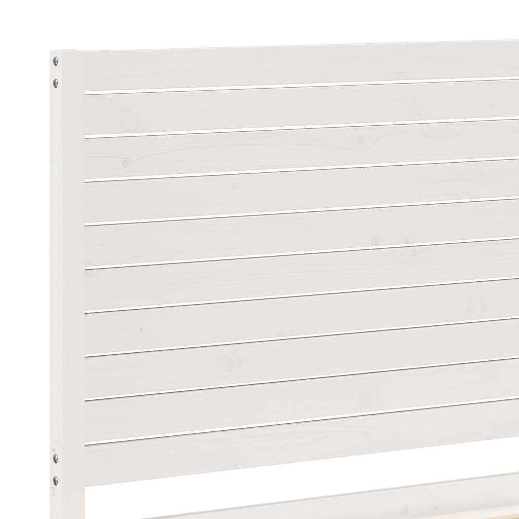 vidaXL Dłuższe łóżko bez materaca, białe, 90x220 cm, lite drewno