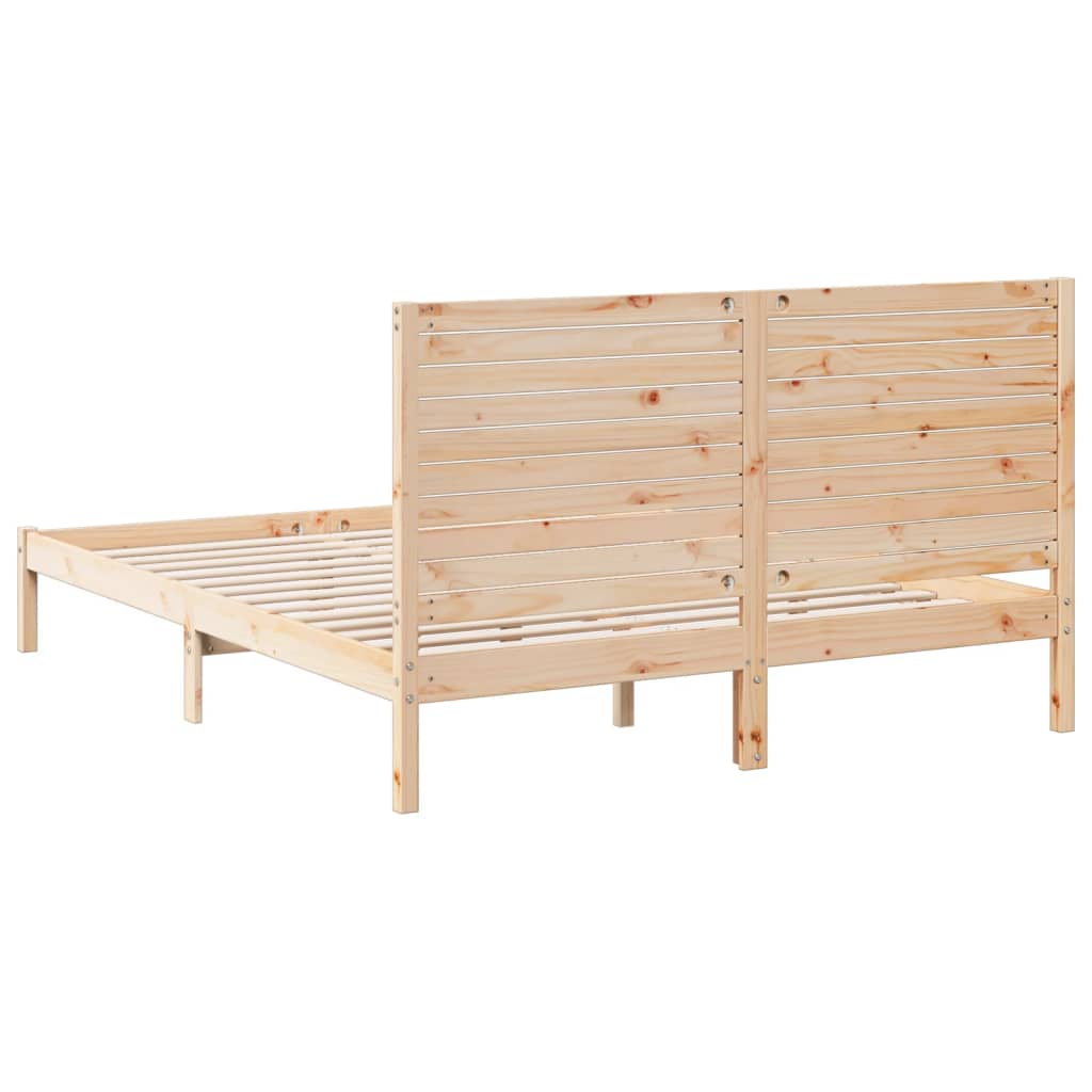 vidaXL Dłuższe łóżko bez materaca, 140x220 cm, lite drewno