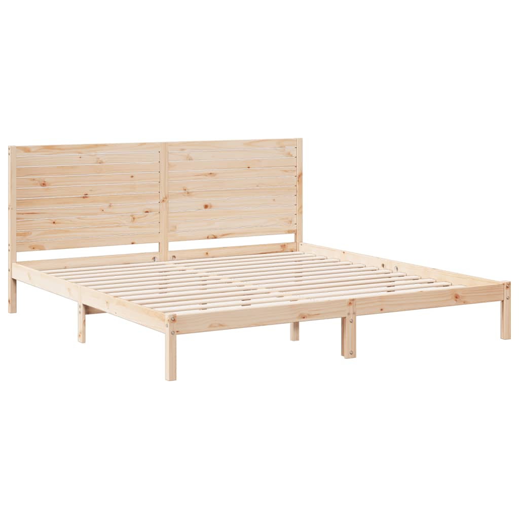 vidaXL Dłuższe łóżko bez materaca, 180x220 cm, lite drewno