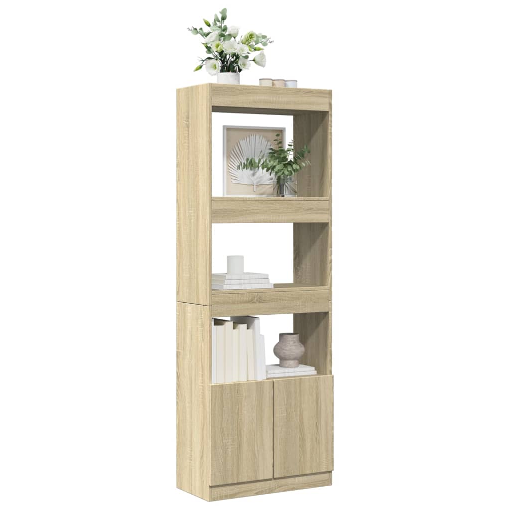 vidaXL Regał, dąb sonoma, 63x33x180 cm, materiał drewnopochodny