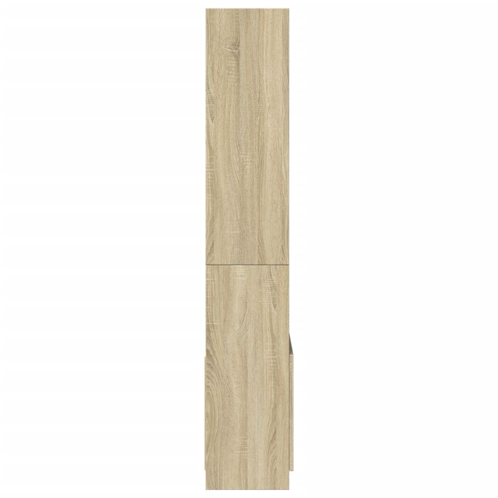 vidaXL Regał, dąb sonoma, 63x33x180 cm, materiał drewnopochodny