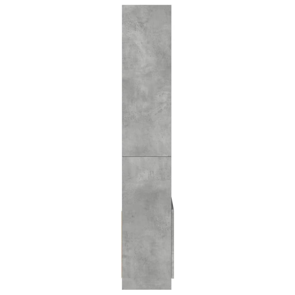 vidaXL Regał, szarość betonu, 63x33x180 cm, materiał drewnopochodny