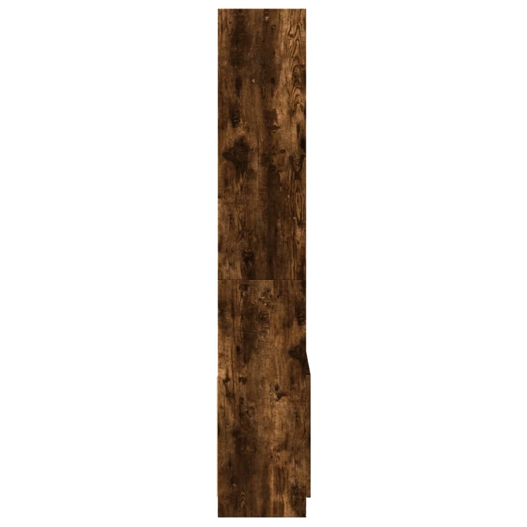 vidaXL Regał, przydymiony dąb, 63x33x180 cm, materiał drewnopochodny