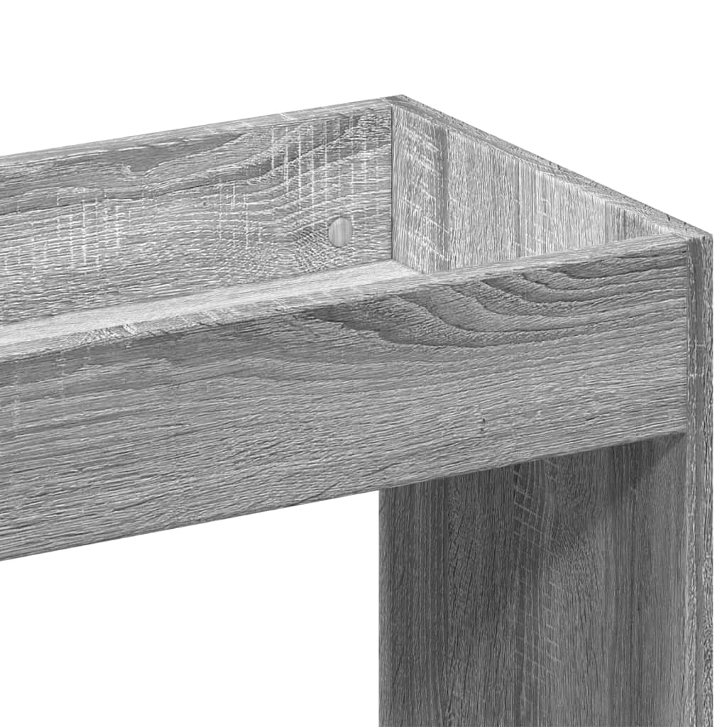 vidaXL Regał, szary dąb sonoma, 63x33x180 cm, materiał drewnopochodny