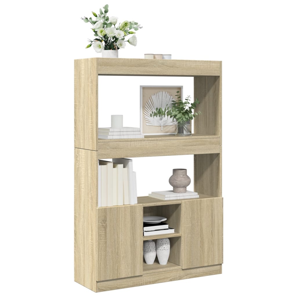vidaXL Kredens, dąb sonoma, 92x33x140 cm, materiał drewnopochodny
