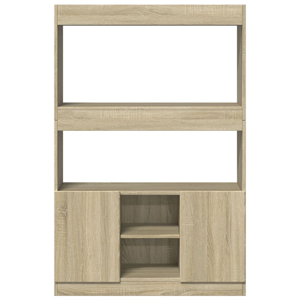 vidaXL Kredens, dąb sonoma, 92x33x140 cm, materiał drewnopochodny