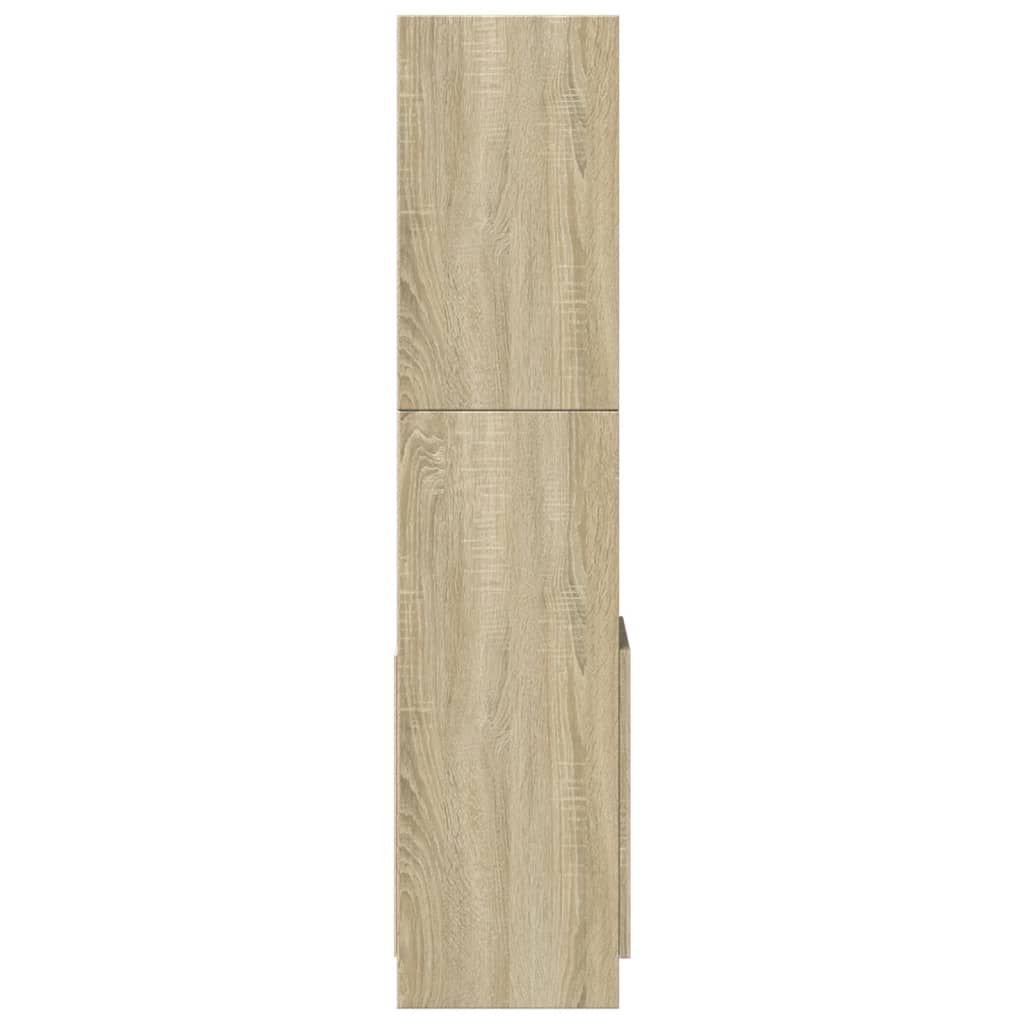 vidaXL Kredens, dąb sonoma, 92x33x140 cm, materiał drewnopochodny