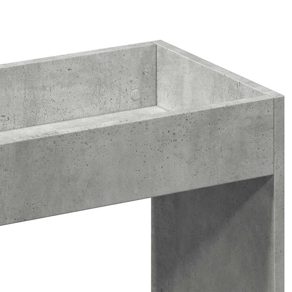 vidaXL Kredens, szarość betonu, 92x33x140 cm, materiał drewnopochodny