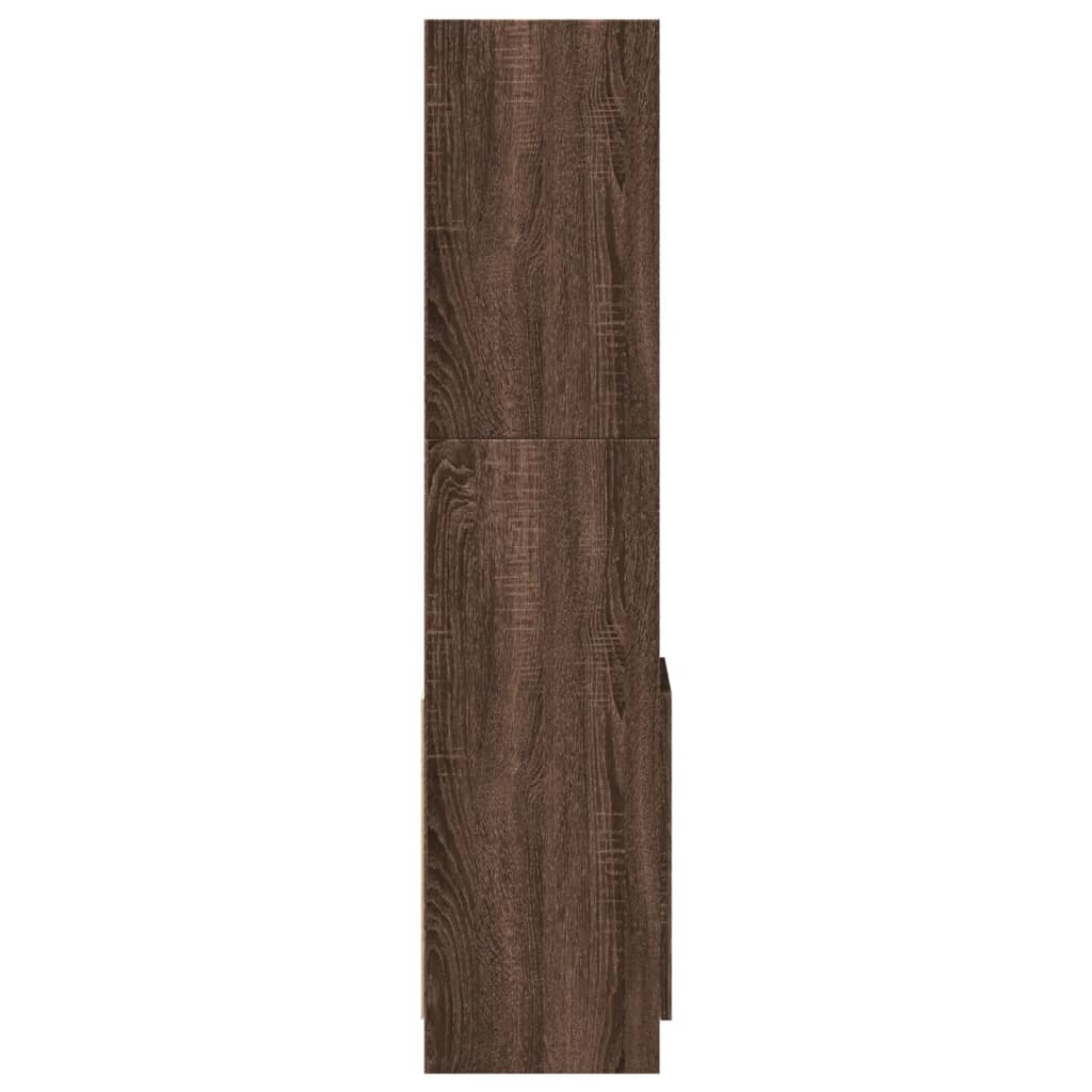 vidaXL Kredens, brązowy dąb, 92x33x140 cm, materiał drewnopochodny