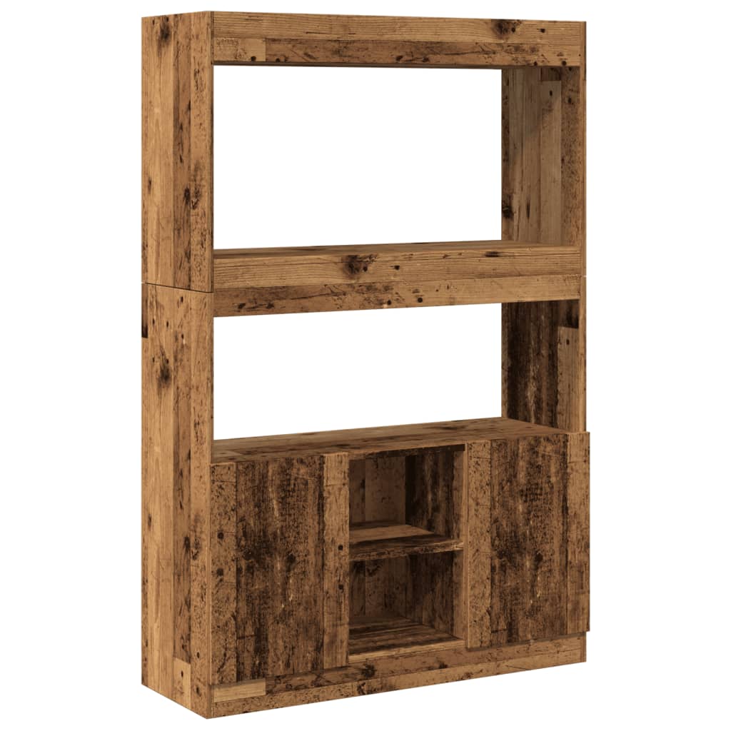 vidaXL Kredens, stare drewno, 92x33x140 cm, materiał drewnopochodny
