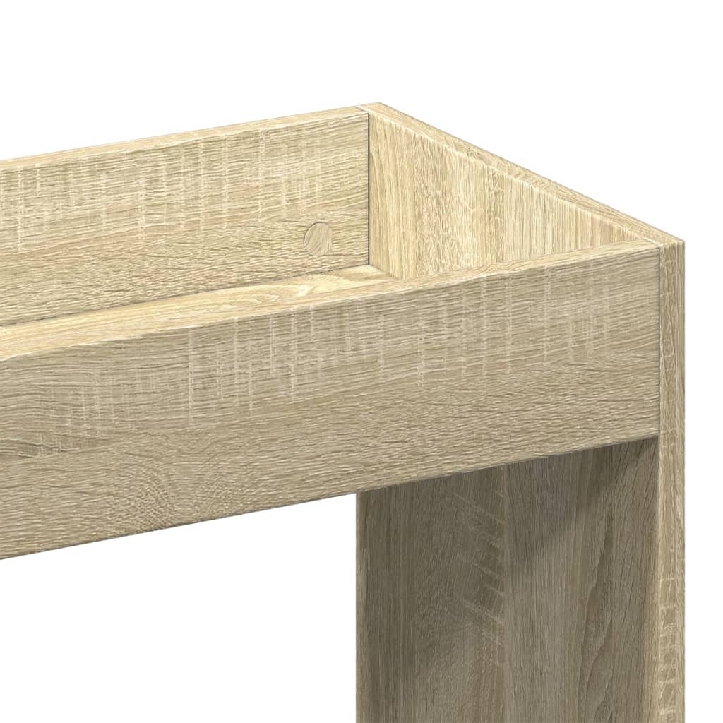 vidaXL Kredens, dąb sonoma, 92x33x180 cm, materiał drewnopochodny