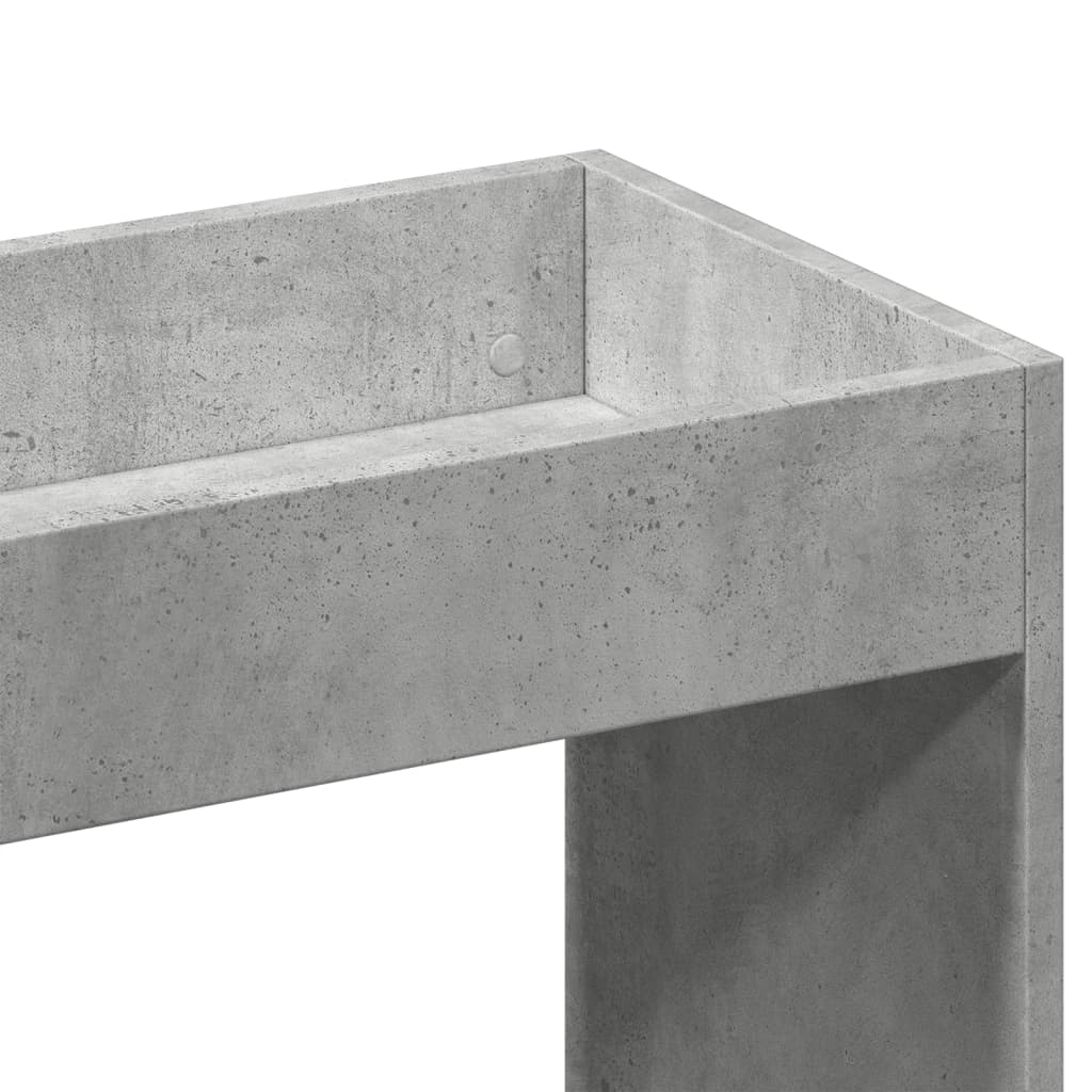 vidaXL Kredens, szarość betonu, 92x33x180 cm, materiał drewnopochodny