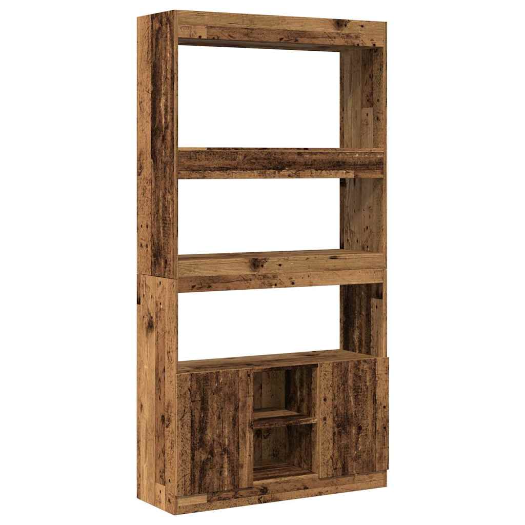 vidaXL Kredens, stare drewno, 92x33x180 cm, materiał drewnopochodny