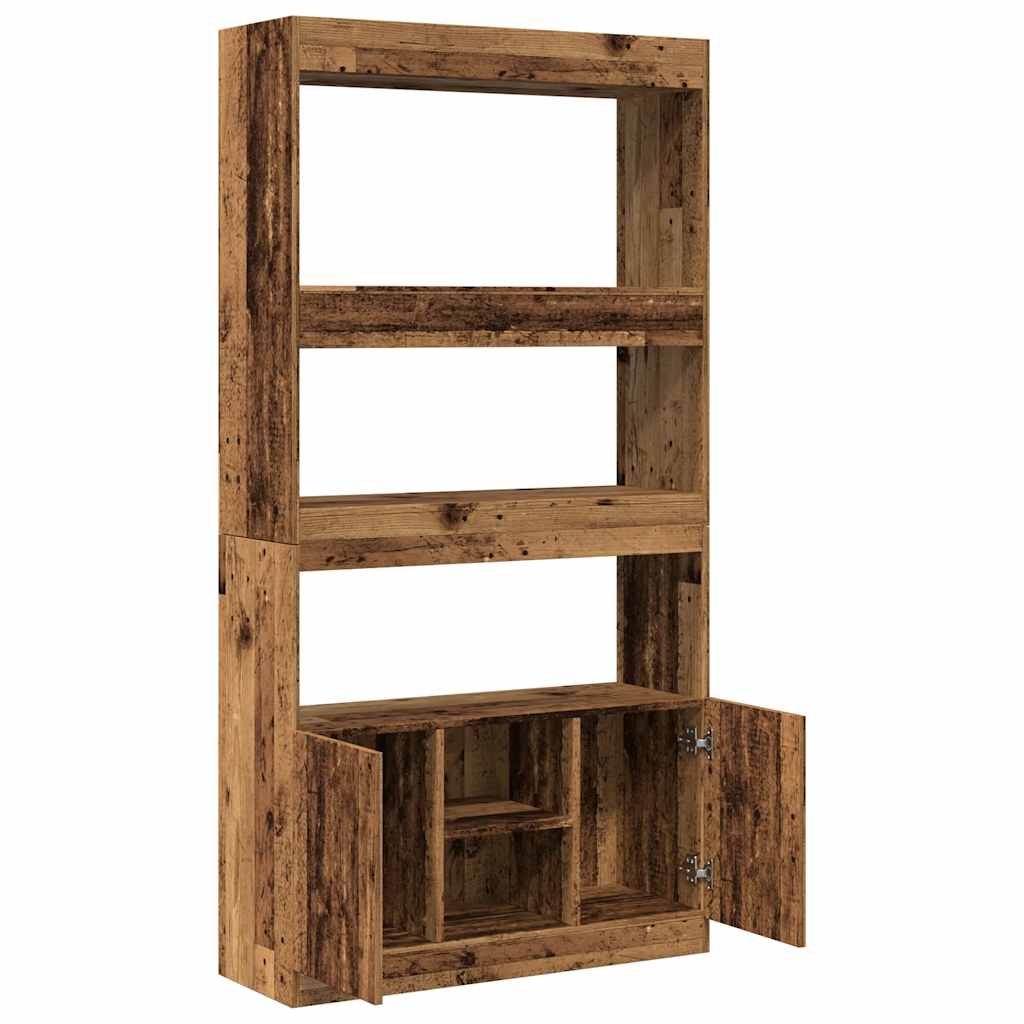 vidaXL Kredens, stare drewno, 92x33x180 cm, materiał drewnopochodny