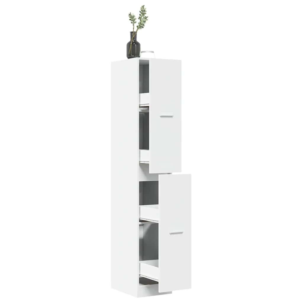 vidaXL Szafka apteczna biała 30x41x174,5 cm Drewno konstrukcyjne