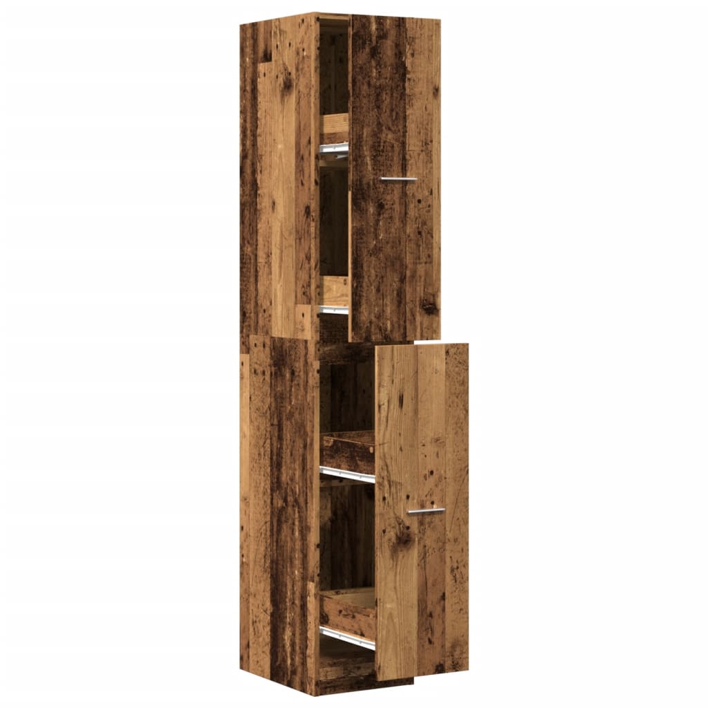 vidaXL Szafka apteczna, stare drewno, 30x41x174,5 cm