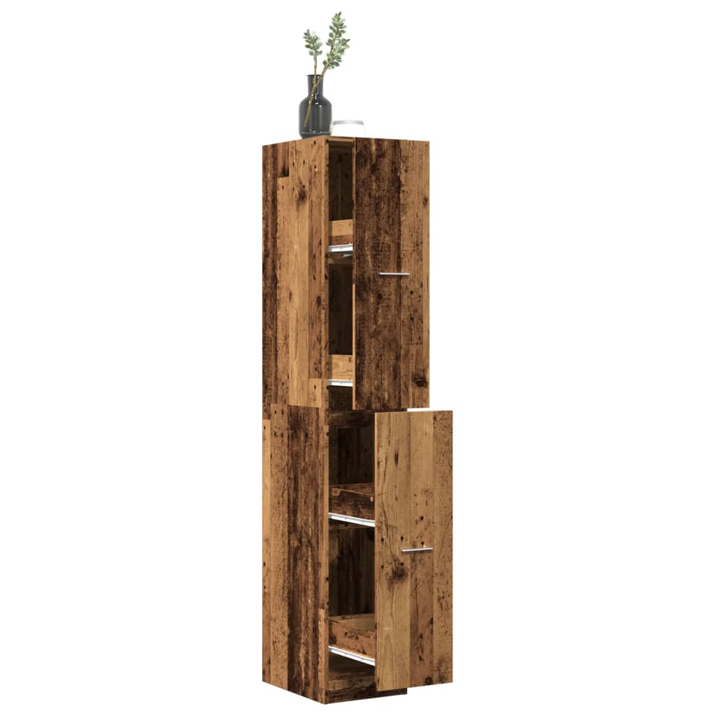 vidaXL Szafka apteczna, stare drewno, 30x41x174,5 cm