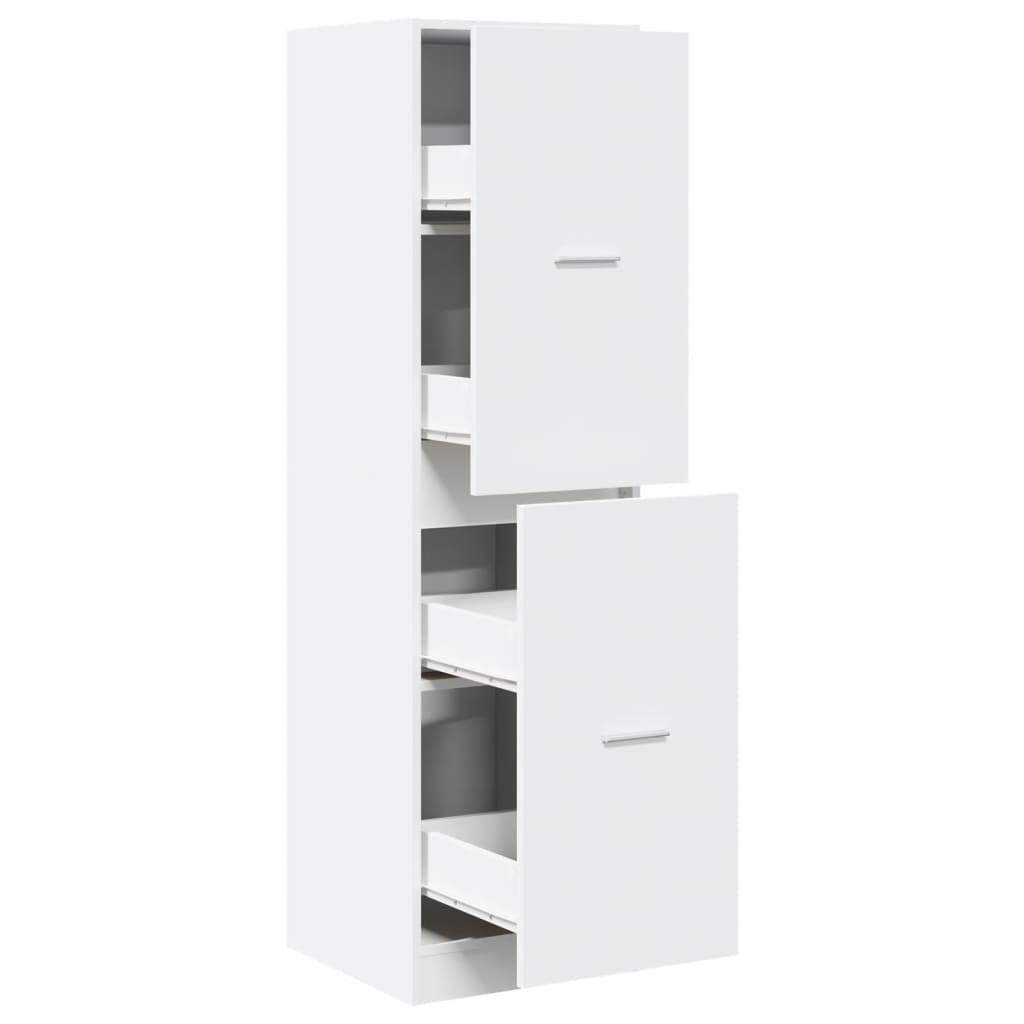 vidaXL Szafka apteczna, biała, 40x41x144,5 cm, materiał drewnopochodny