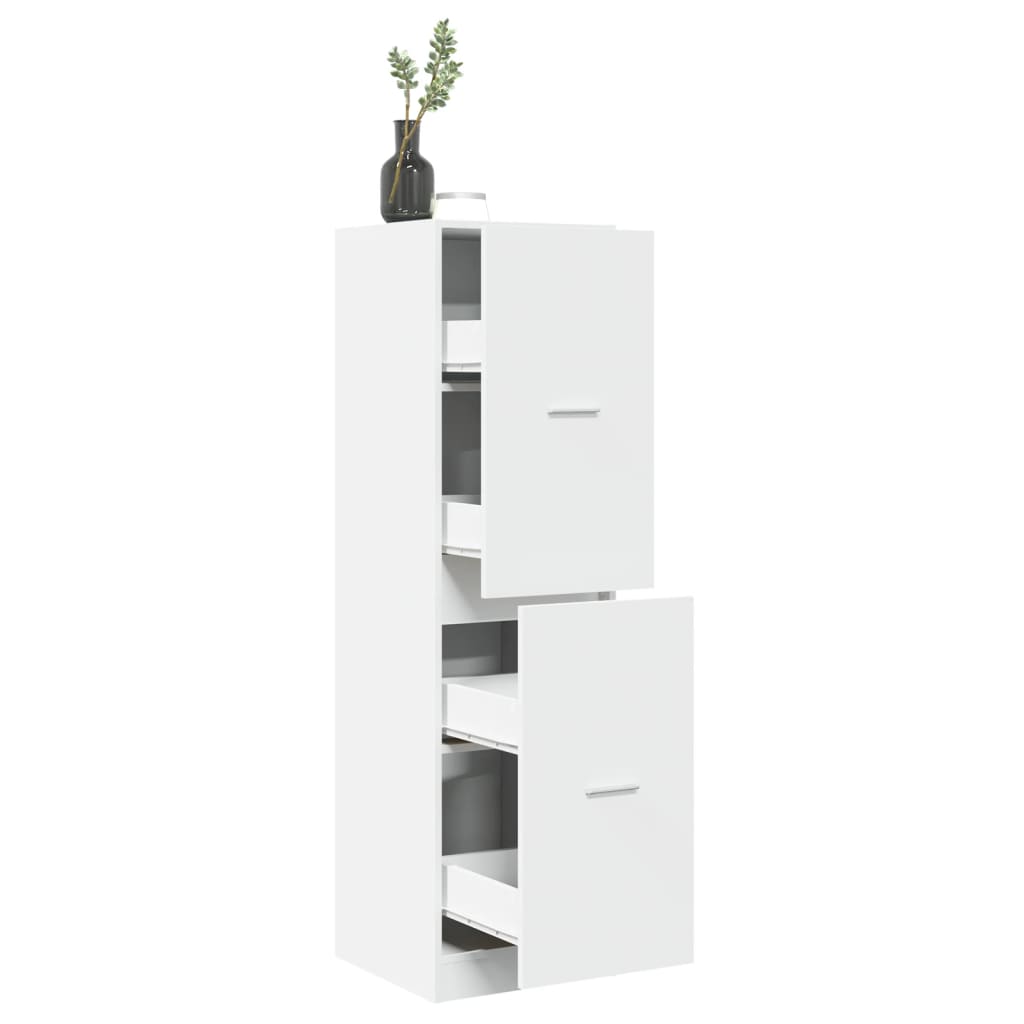 vidaXL Szafka apteczna, biała, 40x41x144,5 cm, materiał drewnopochodny