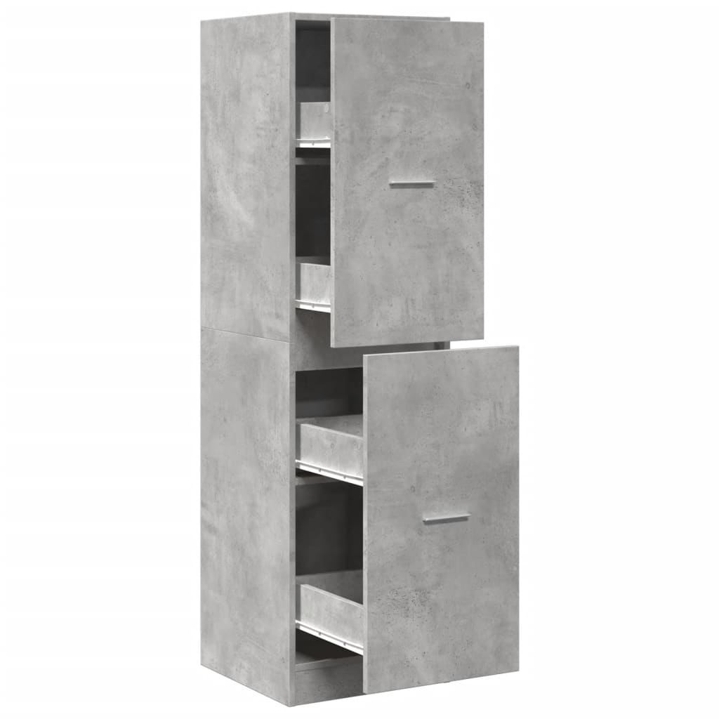 vidaXL Szafka apteczna, szarość betonu, 40x41x144,5 cm