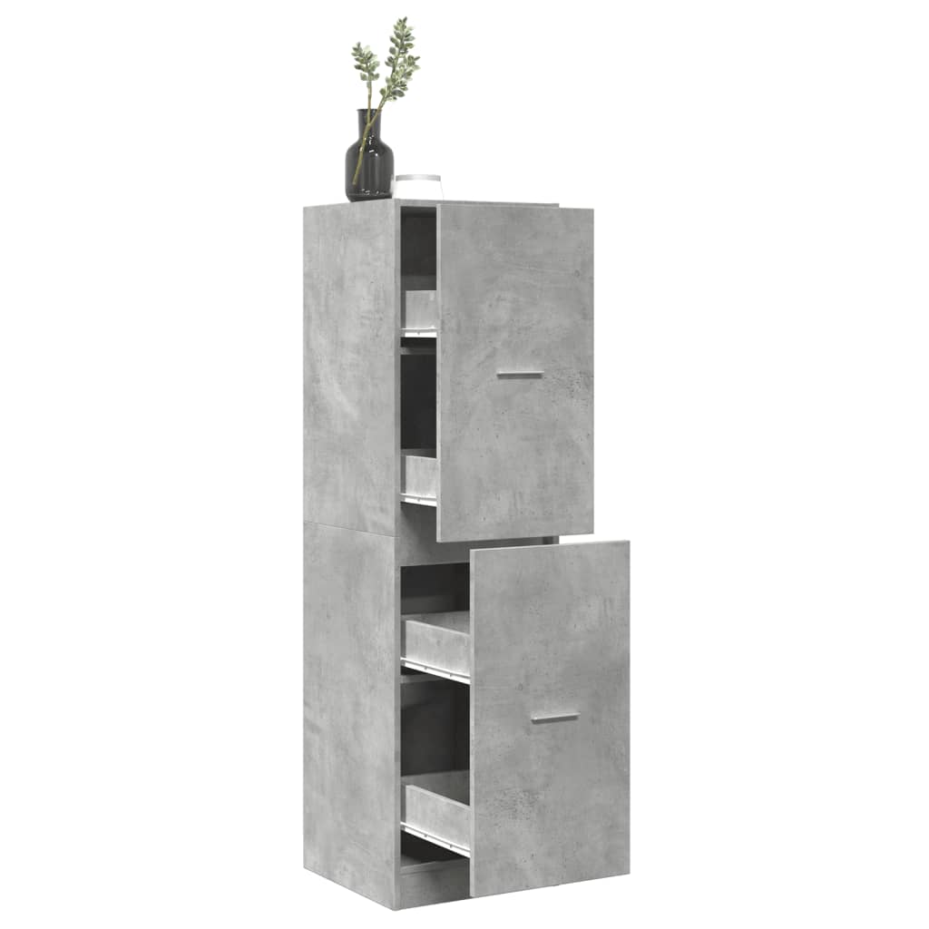 vidaXL Szafka apteczna, szarość betonu, 40x41x144,5 cm