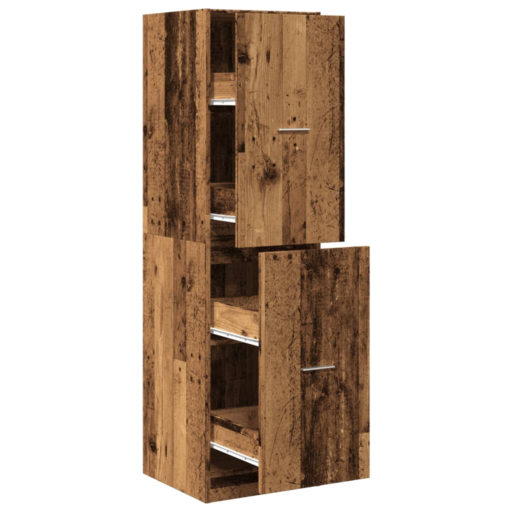 vidaXL Szafka apteczna, stare drewno, 40x41x144,5 cm