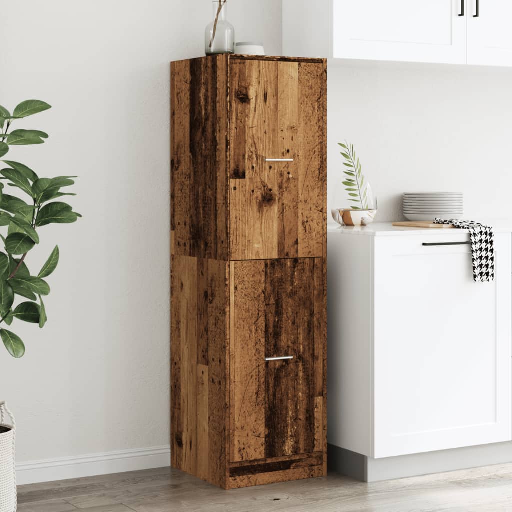 vidaXL Szafka apteczna, stare drewno, 40x41x144,5 cm