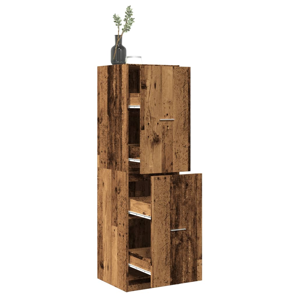 vidaXL Szafka apteczna, stare drewno, 40x41x144,5 cm