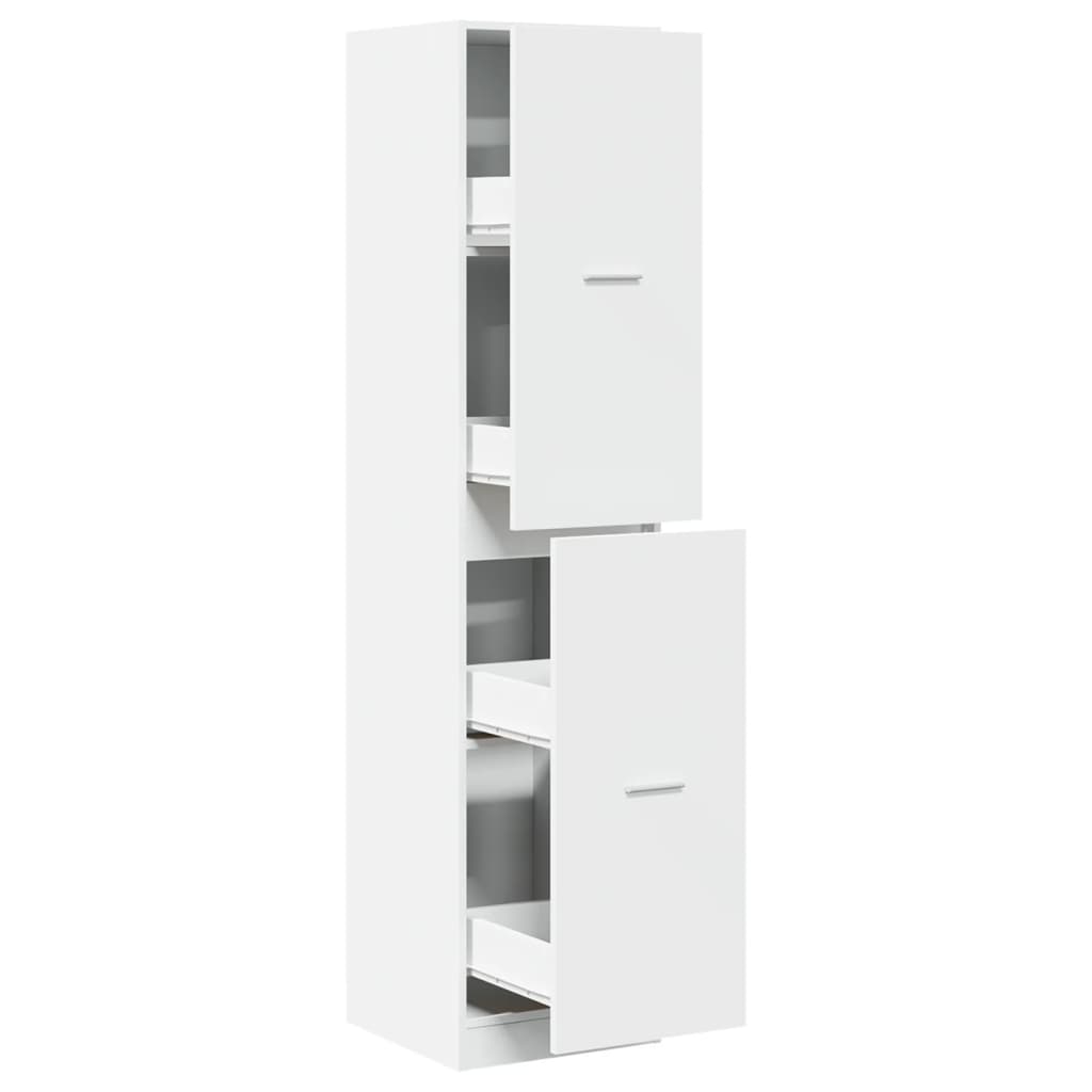vidaXL Szafka apteczna, biała, 40x41x174,5 cm, materiał drewnopochodny