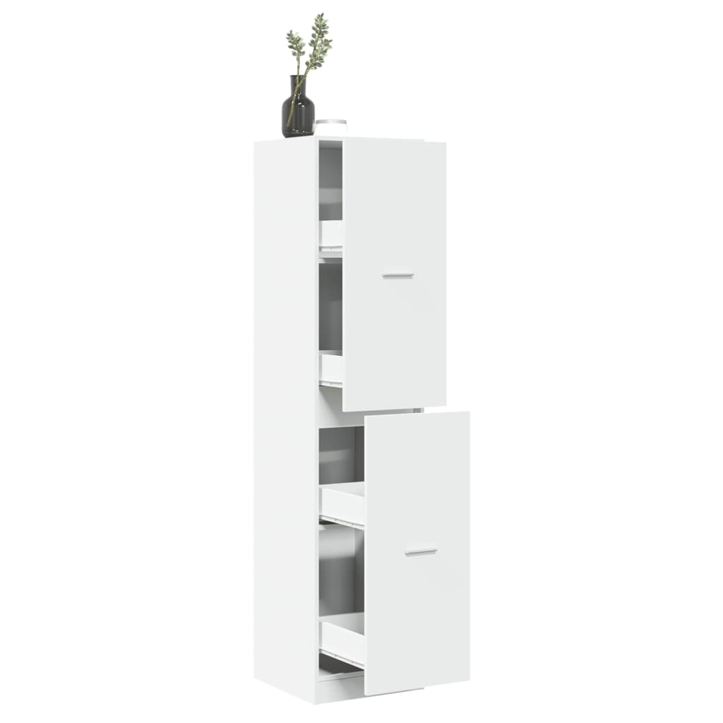 vidaXL Szafka apteczna, biała, 40x41x174,5 cm, materiał drewnopochodny