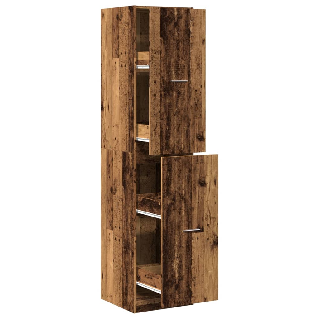 vidaXL Szafka apteczna, stare drewno, 40x41x174,5 cm