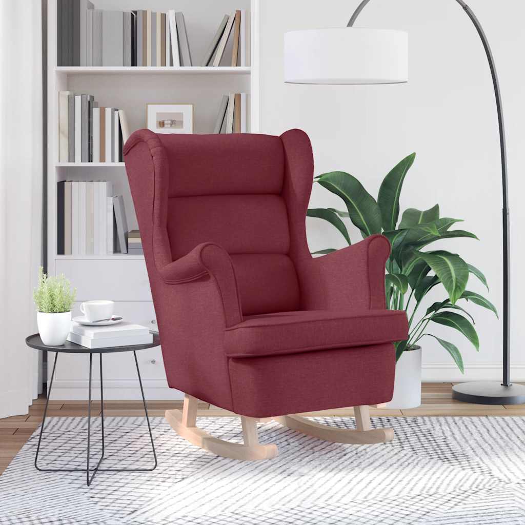 vidaXL Fotel bujany, winna czerwień, 74x90x102cm, tapicerowany tkaniną