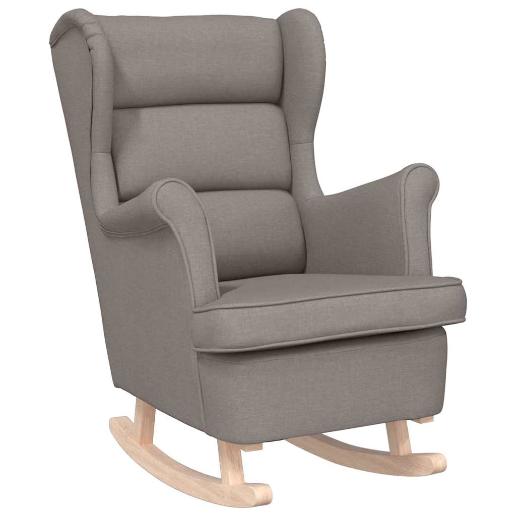 vidaXL Fotel bujany, taupe, 74x90x102 cm, tapicerowany tkaniną
