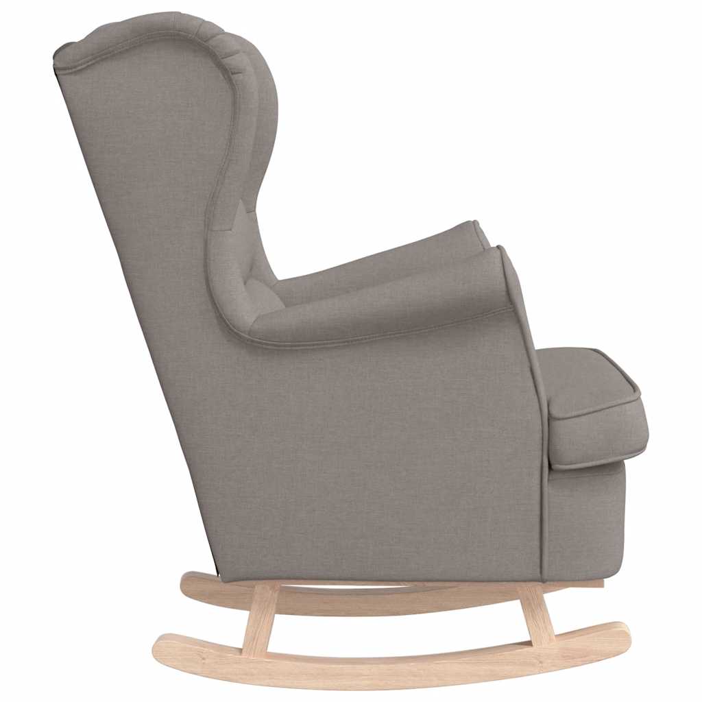vidaXL Fotel bujany, taupe, 74x90x102 cm, tapicerowany tkaniną