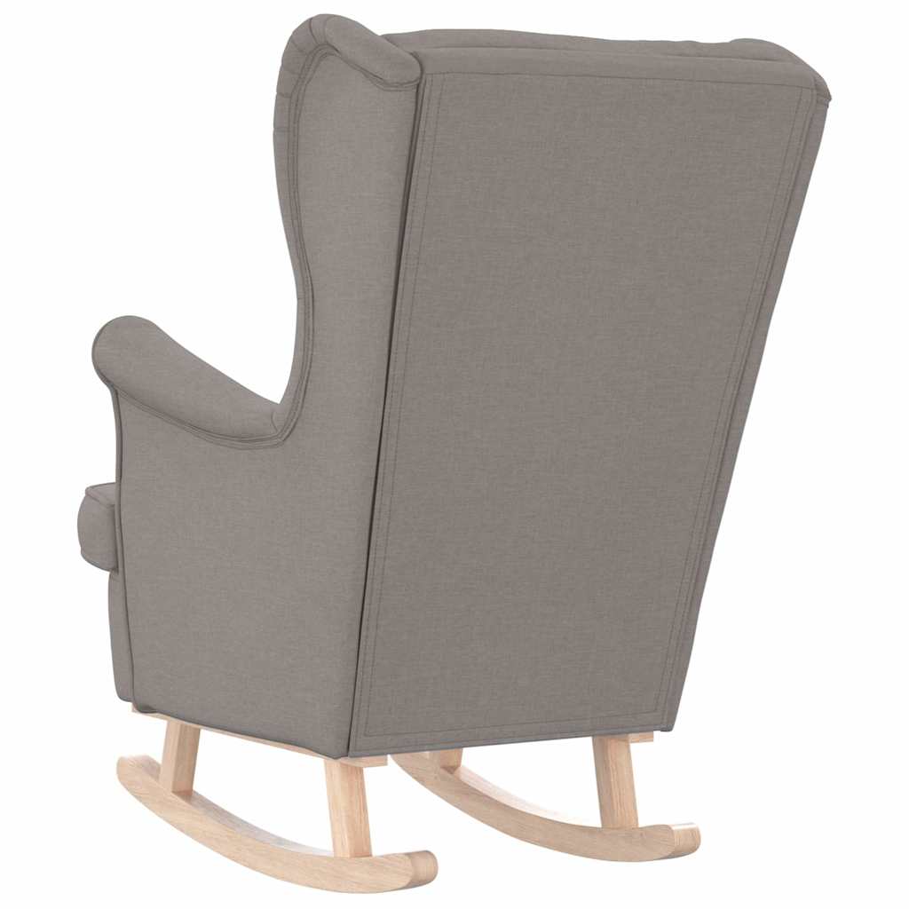 vidaXL Fotel bujany, taupe, 74x90x102 cm, tapicerowany tkaniną