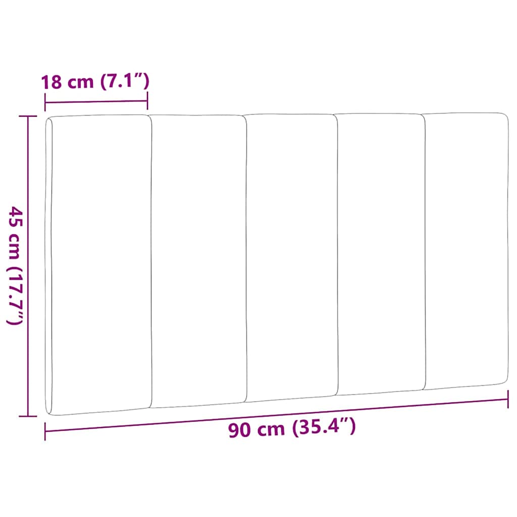 vidaXL Poduszka na wezgłowie, Hanko, ciemnoszara, 90 cm, tkanina